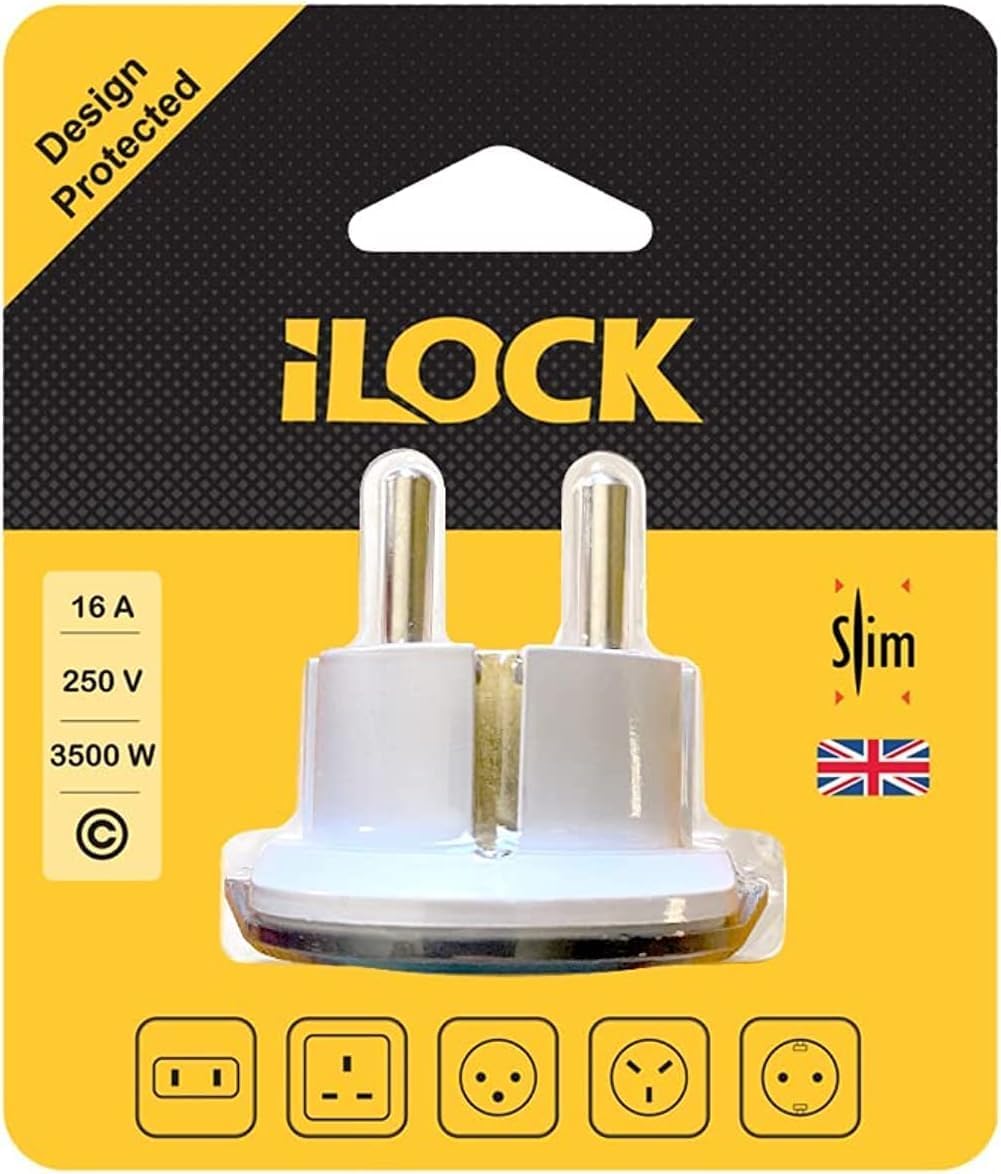 iLOCK Travel Plug Adapter · أبيض